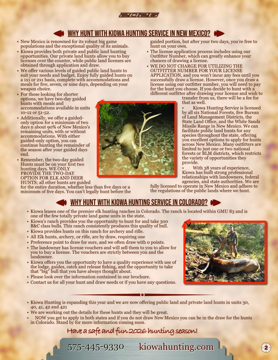 Kiowa 2026 Brochure page 2