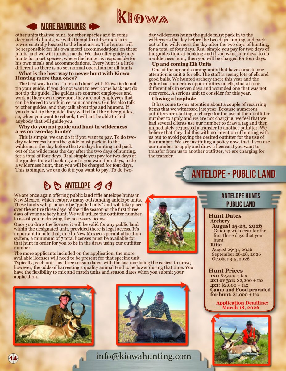 Kiowa 2026 Brochure page 14